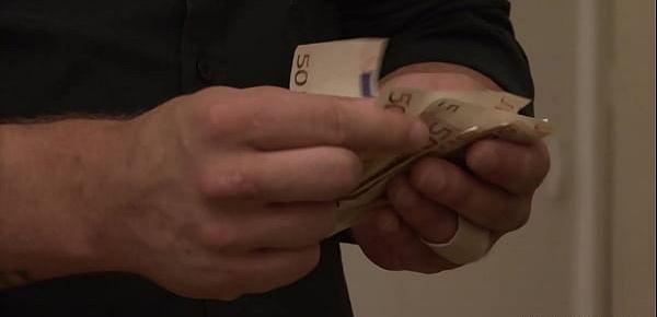 He fucks his young blonde wife for money